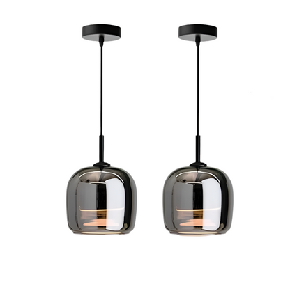 Smoked Glass Capsule Pendant Light