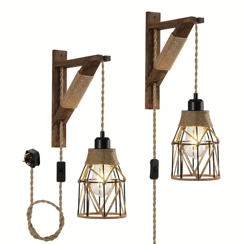 Plug-In Wall Lamp Set