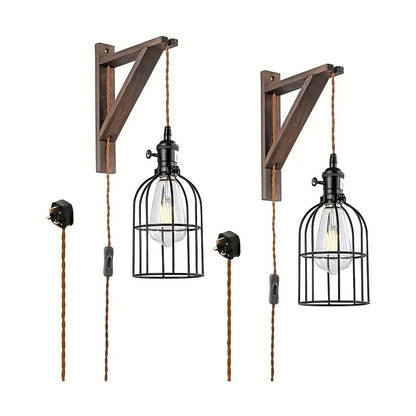 Plug-In Wall Lamp Set