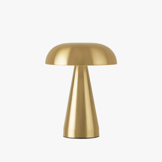 Portable Mushroom Table Lamp | Brushed Brass