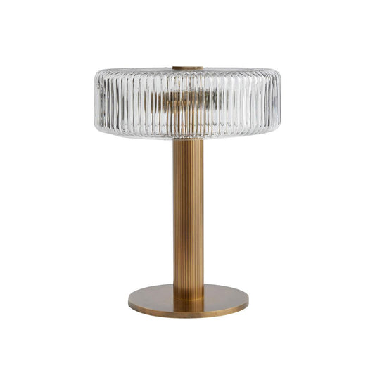 Ribbed Glass Carousel Table Lamp