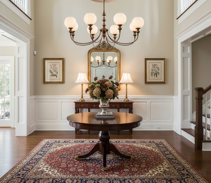 Ribbed Orb Shades Chandelier