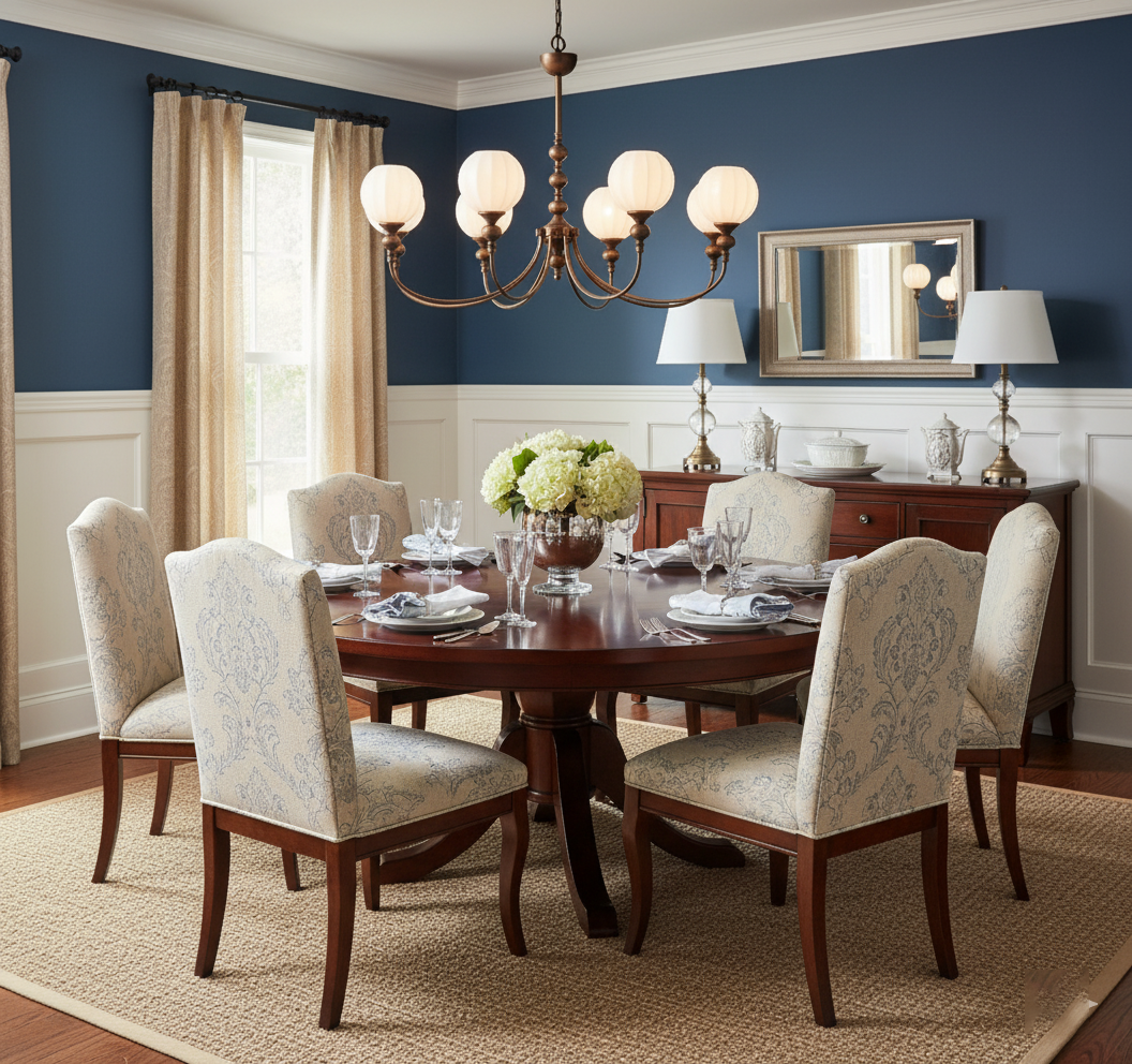 Ribbed Orb Shades Chandelier