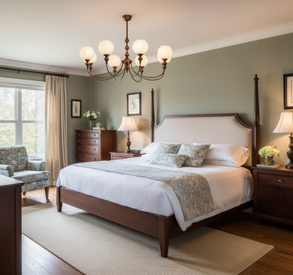 Ribbed Orb Shades Chandelier