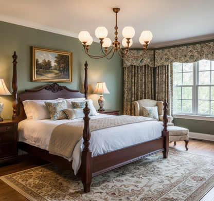 Ribbed Orb Shades Chandelier