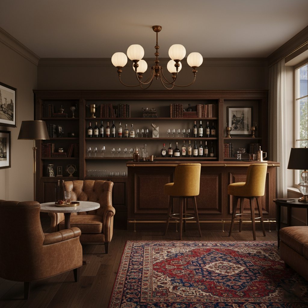 Ribbed Orb Shades Chandelier