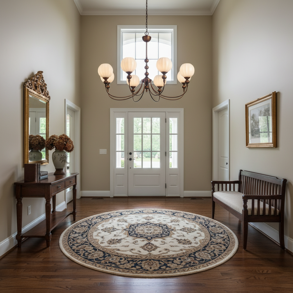 Ribbed Orb Shades Chandelier