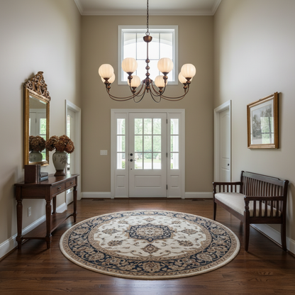 Ribbed Orb Shades Chandelier