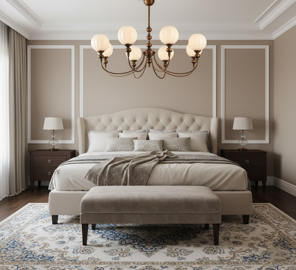 Ribbed Orb Shades Chandelier