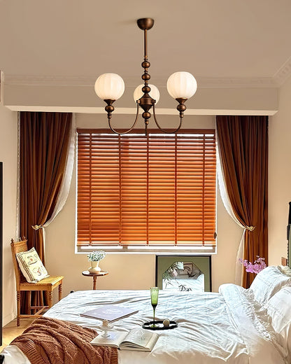 Ribbed Orb Shades Chandelier