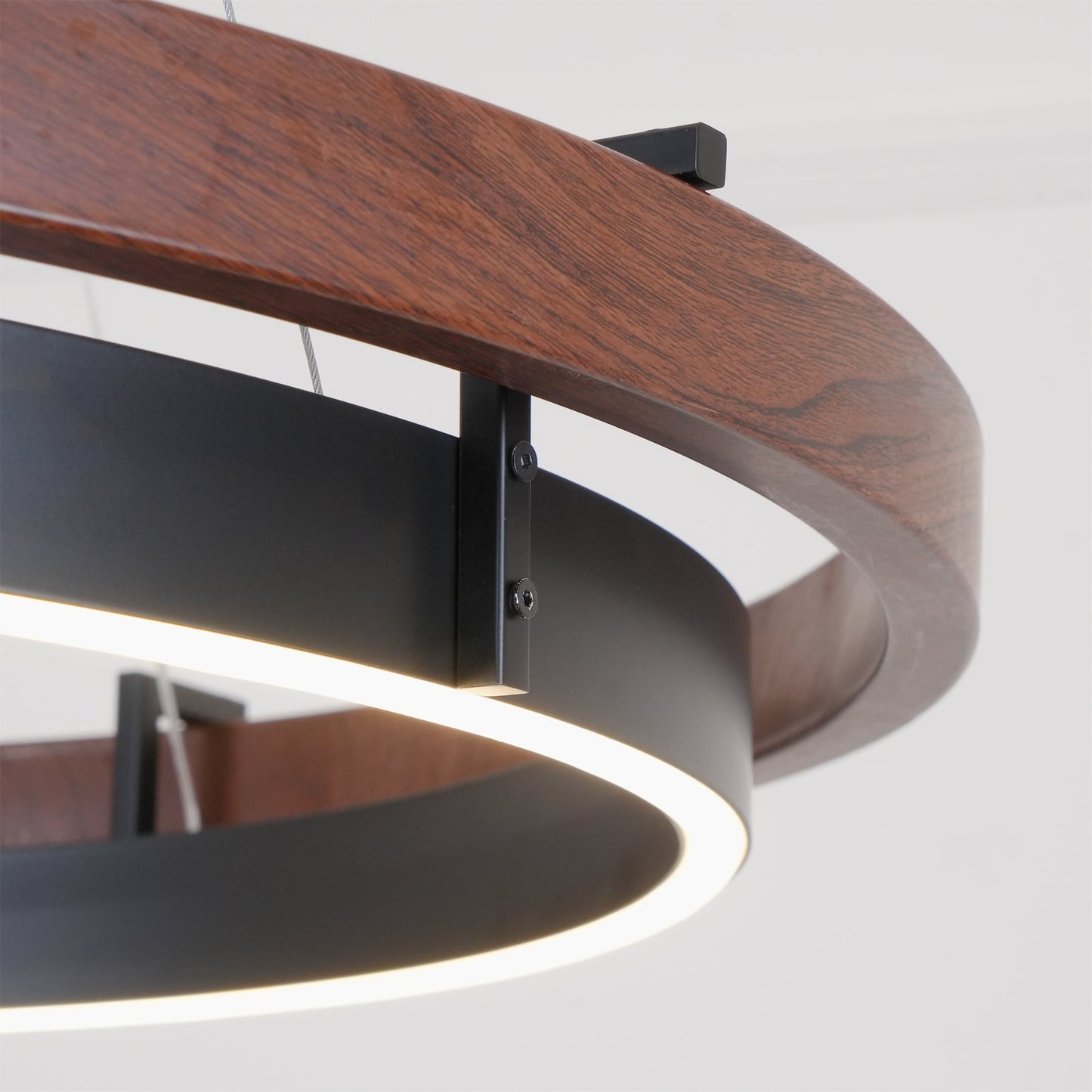 Dual-Tier Circular Halo Chandelier