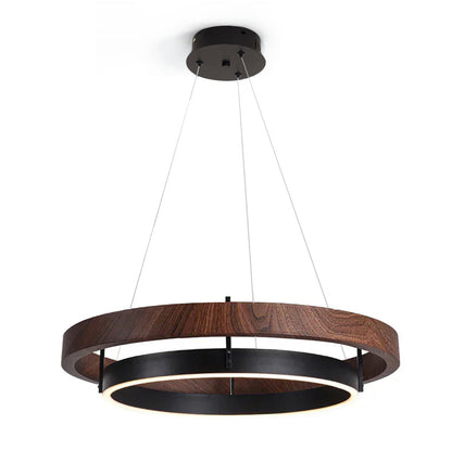 Dual-Tier Circular Halo Chandelier