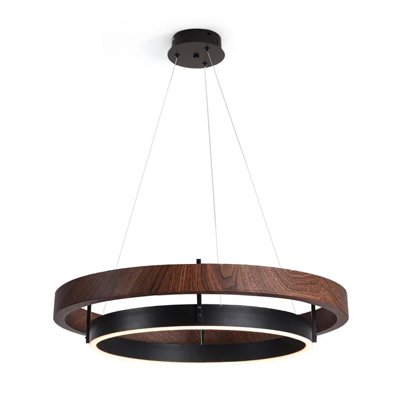 Dual-Tier Circular Halo Chandelier