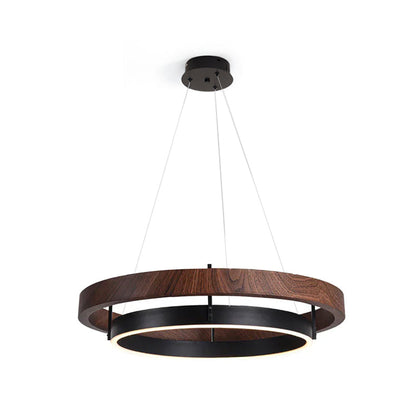 Dual-Tier Circular Halo Chandelier