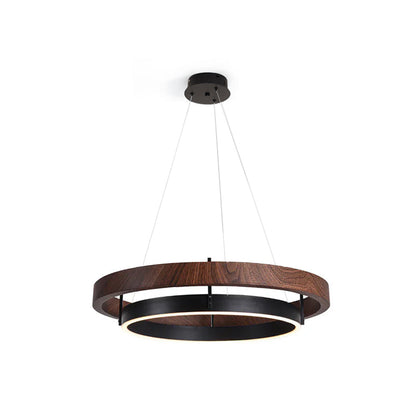 Dual-Tier Circular Halo Chandelier