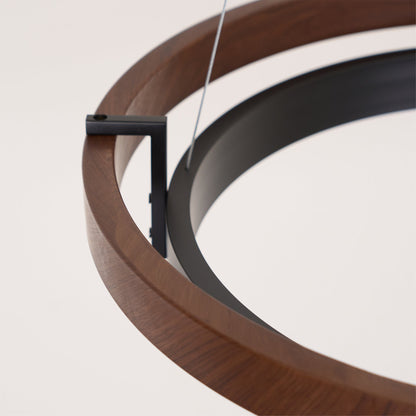 Dual-Tier Circular Halo Chandelier