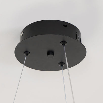 Dual-Tier Circular Halo Chandelier