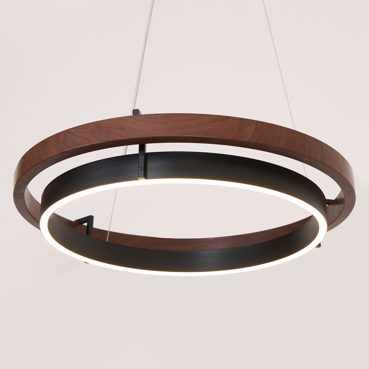Dual-Tier Circular Halo Chandelier