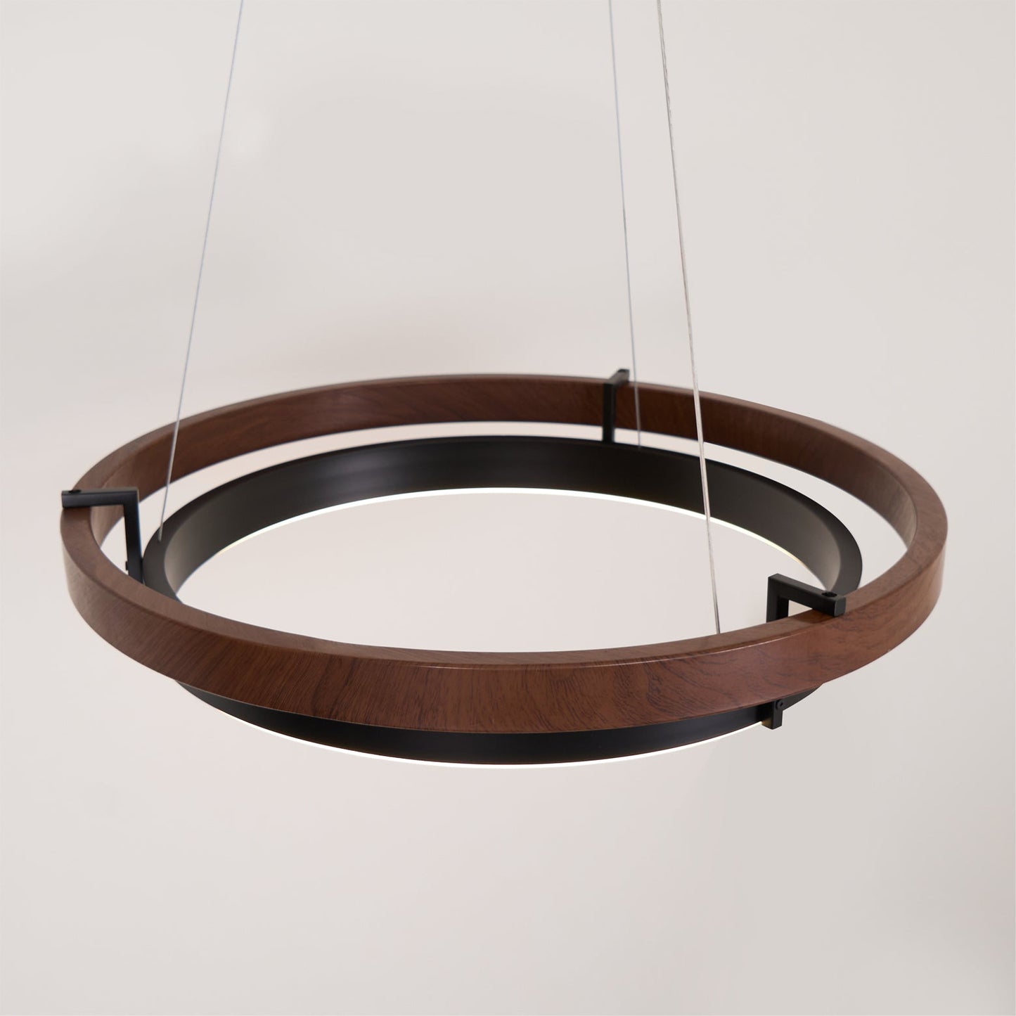 Dual-Tier Circular Halo Chandelier