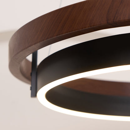 Dual-Tier Circular Halo Chandelier