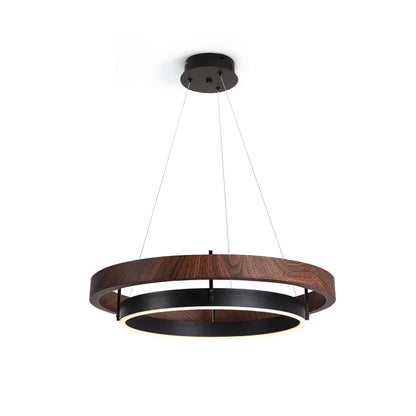 Dual-Tier Circular Halo Chandelier