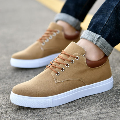 Men's Lace-Up Low-Top Canvas Sneakers