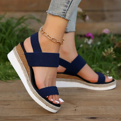 Crisscross Slingback Flatform Sandals
