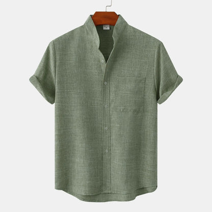 Short Sleeve Banded Pocket Shirts