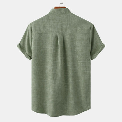 Short Sleeve Banded Pocket Shirts