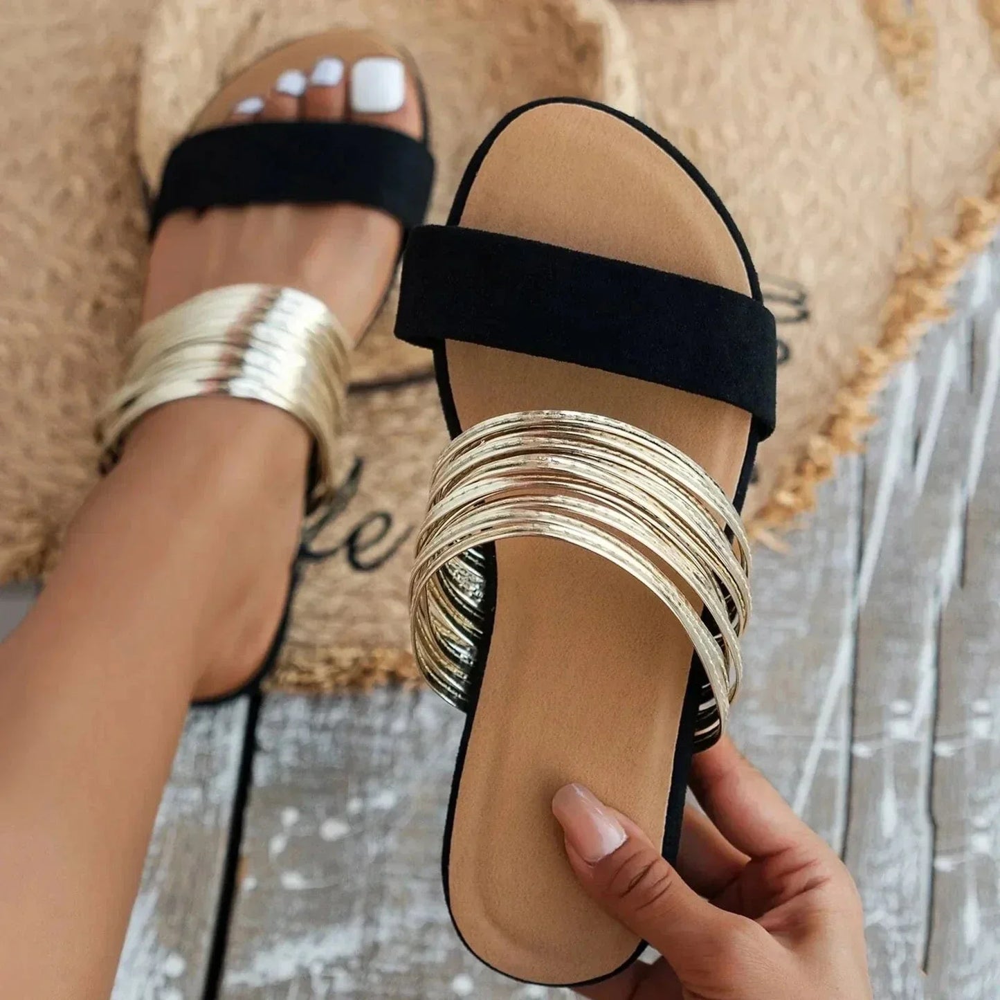 Open Toe Multi Strap Sandals