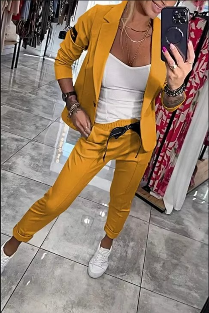 Single Button Long Sleeve Set