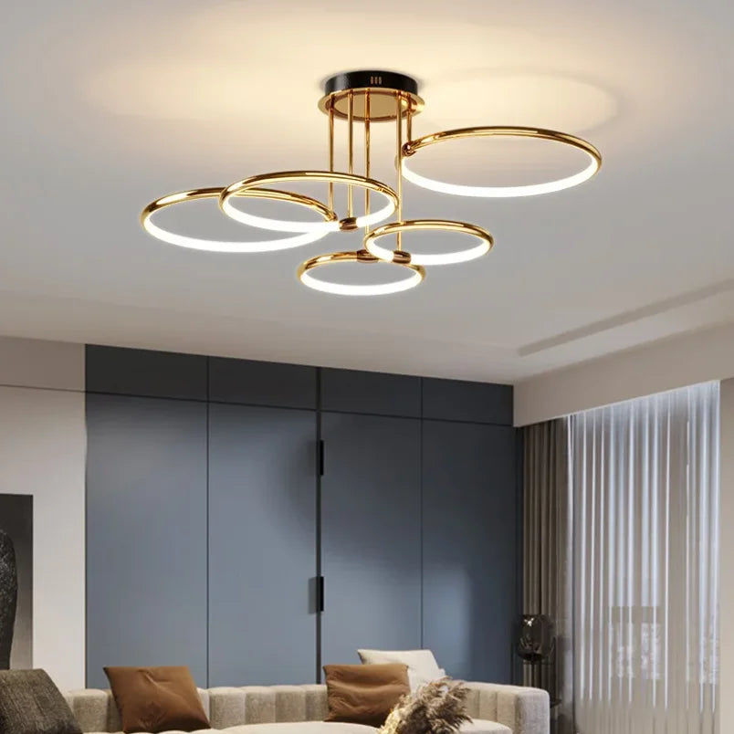 Overlapping Halo Ring Ceiling Light