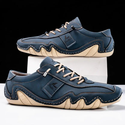 Lace Up Contrast Stitch Low Top Textured Sole Shoes