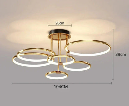 Overlapping Halo Ring Ceiling Light