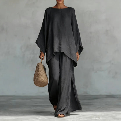 Oversized Asymmetrical Draped Wide Set