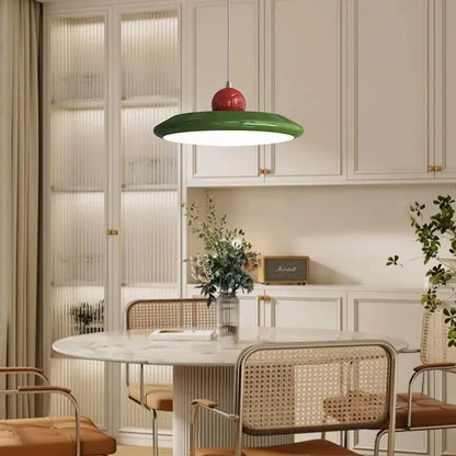 Disk Pendant Light with Spherical Accent