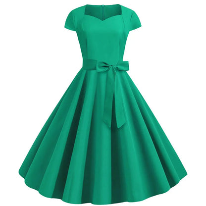 Cap Sleeve Sweetheart Neck Bowed Maxi Dress
