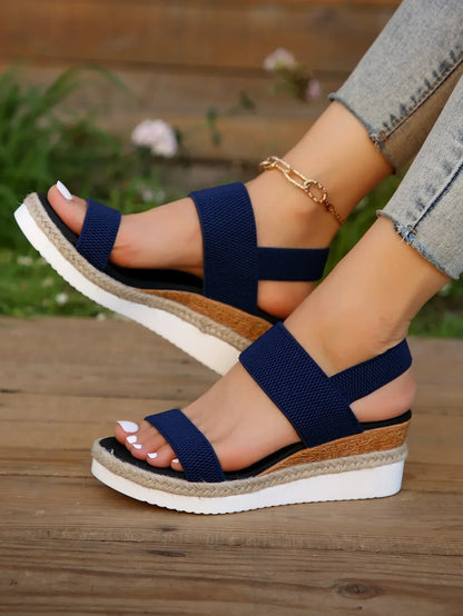 Crisscross Slingback Flatform Sandals