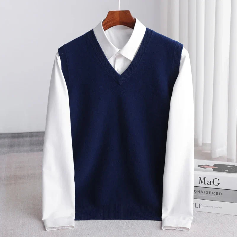 Framed Sleeveless Relaxed Dropped Hemmed Vest