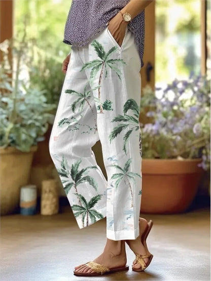 Wide Pocketed Loose Straight Trousers