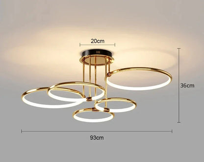 Overlapping Halo Ring Ceiling Light