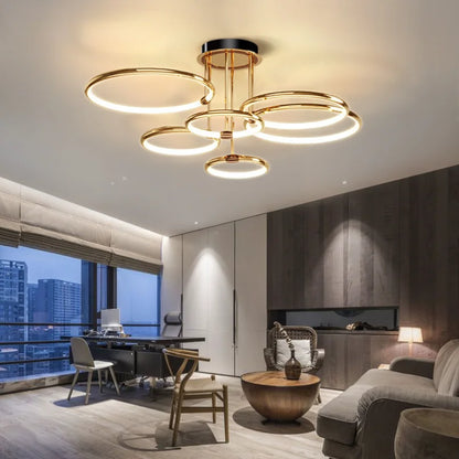 Overlapping Halo Ring Ceiling Light