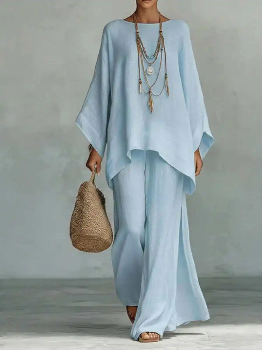 Oversized Asymmetrical Draped Wide Set