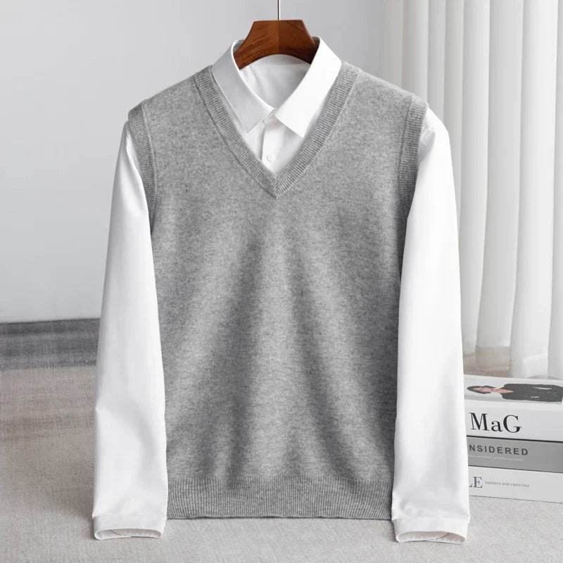 Framed Sleeveless Relaxed Dropped Hemmed Vest