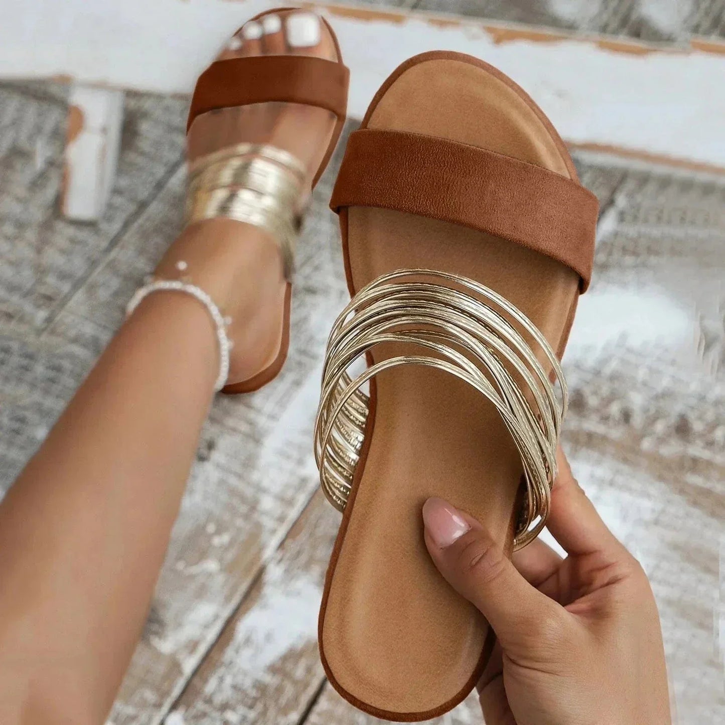 Open Toe Multi Strap Sandals