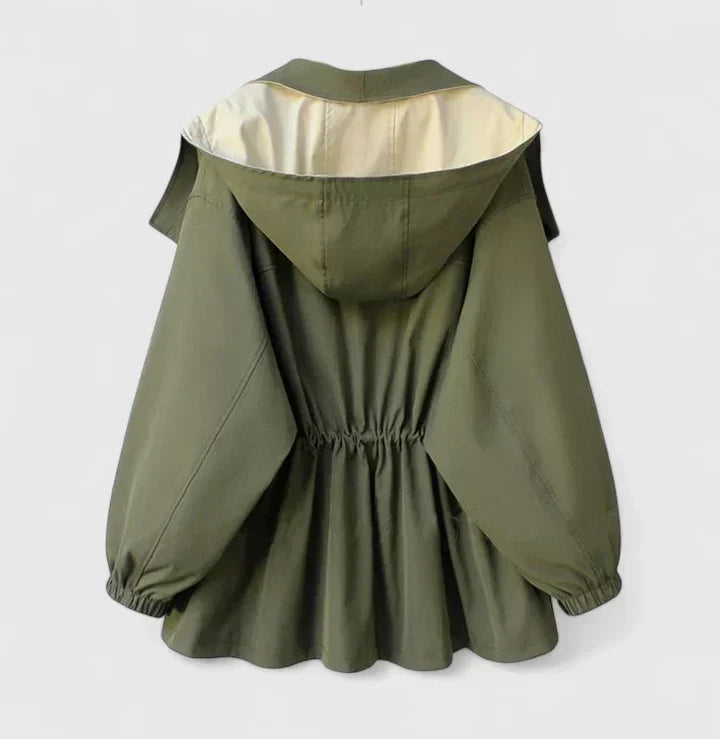 Women's Oversized Zip Front Lightweight Jacket with Hood