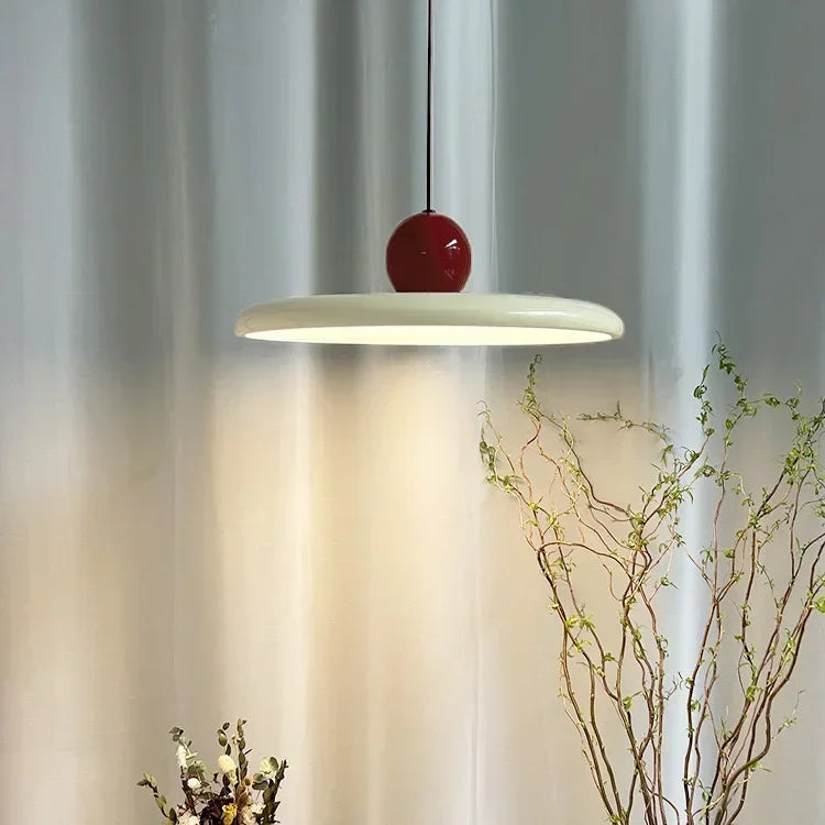 Disk Pendant Light with Spherical Accent
