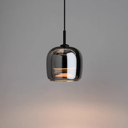 Smoked Glass Capsule Pendant Light