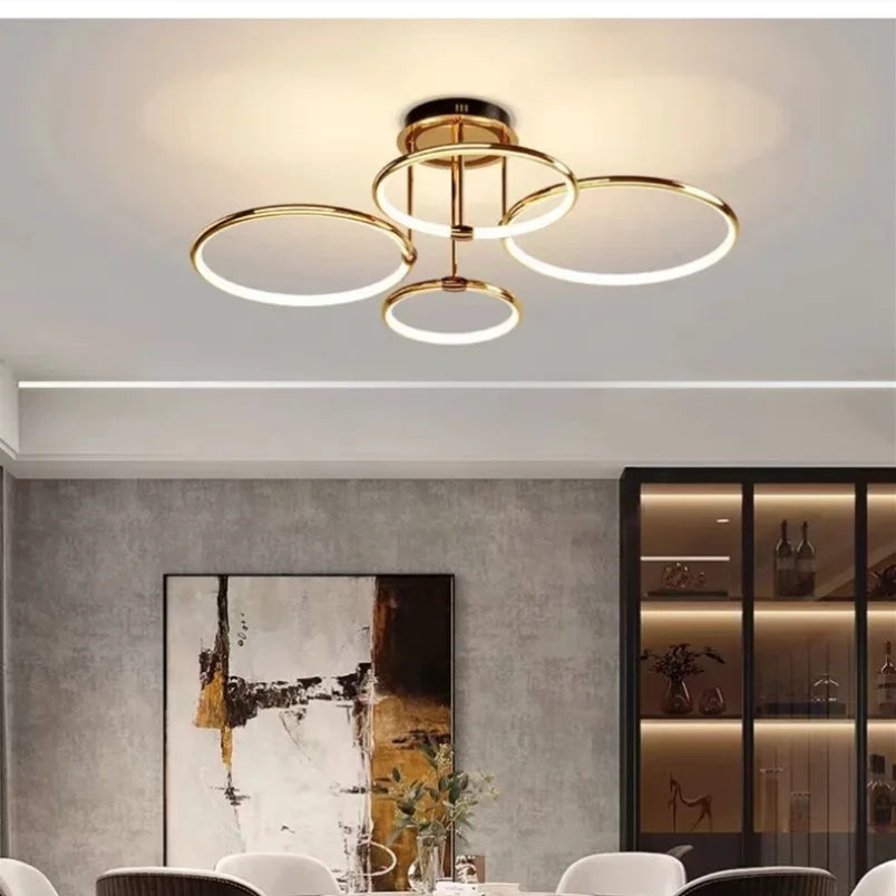 Overlapping Halo Ring Ceiling Light
