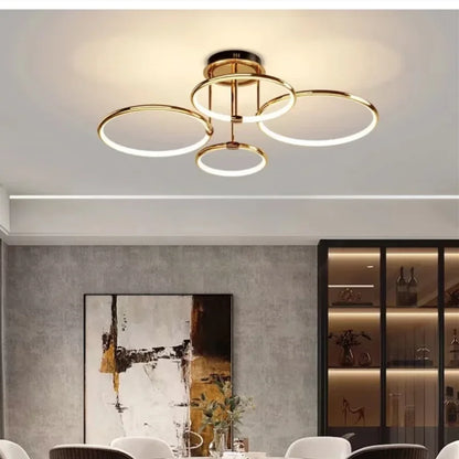Overlapping Halo Ring Ceiling Light